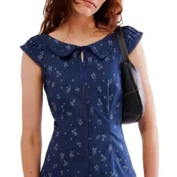 FREE PEOPLE Beasley Mini Dress, Size S